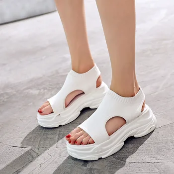 Ankle Strap Open Toe Breathable Sports Sandals High Casual Summer Women Sandals Novelty Fashion Thick Platform Beach Shoes
Ankle Strap Open Toe Breathable Sports Sandals High Casual Summer Women Sandals Novelty Fashion Thick Platform Beach Shoes