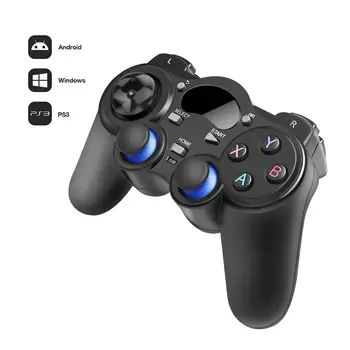 Gaming Console Controller 2.4GHz Gamepad Wireless Joypad Joystick with OTG Converter For PS3/Smart Phone For Tablet PC TV Box
Gaming Console Controller 2.4GHz Gamepad Wireless Joypad Joystick with OTG Converter For PS3/Smart Phone For Tablet PC TV Box