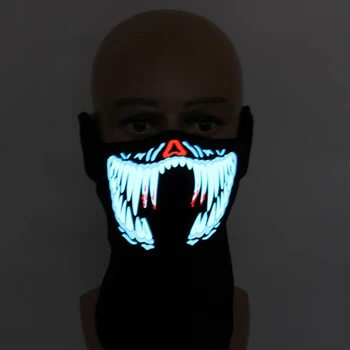 Sound Controlled Luminous Mask Music LED Light Up Rave Mask with EL Sound Actived Flashing Luminous Cool Party Mask Halloween
Sound Controlled Luminous Mask Music LED Light Up Rave Mask with EL Sound Actived Flashing Luminous Cool Party Mask Halloween