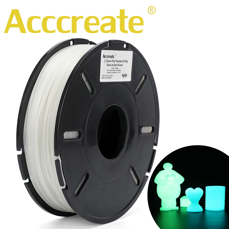 Acccreate 3D Printer PLA Filament 1.75 mm Glow In Dark 3D Printing PLA Accuracy +/- 0.02 mm 0. 5kg Spool Fit Most FDM Printer
Acccreate 3D Printer PLA Filament 1.75 mm Glow In Dark 3D Printing PLA Accuracy +/- 0.02 mm 0. 5kg Spool Fit Most FDM Printer