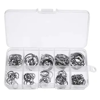 100pcs Snap Retaining Ring Circlip Carbon Steel M8-M18 Assortment Kit Internal External Retaining Circlips C-clip Washers
100pcs Snap Retaining Ring Circlip Carbon Steel M8-M18 Assortment Kit Internal External Retaining Circlips C-clip Washers