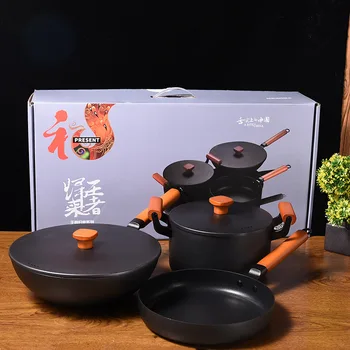 30cm Three-piece Non-stick Smokeless Wok Frying Pan Cooker Cookware Korean Cookware for Table Metal Cookong Pots Sets Cooking
30cm Three-piece Non-stick Smokeless Wok Frying Pan Cooker Cookware Korean Cookware for Table Metal Cookong Pots Sets Cooking