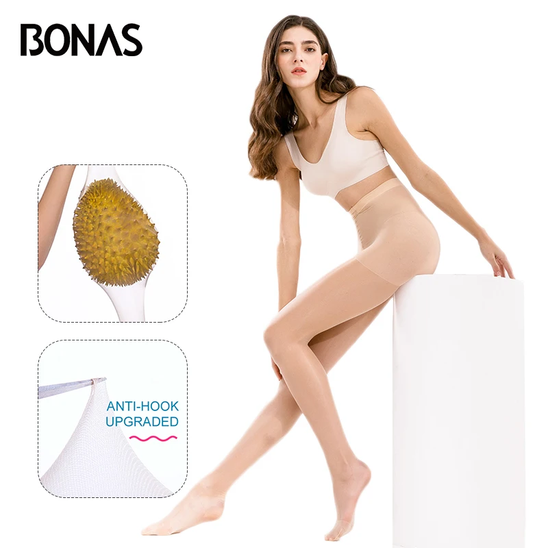 

BONAS 40D Tear-resistant Unbreakable Tights Women Pantyhose Sexy High Elasticity Nylon Stockings Female Pantyhose Dropshipper