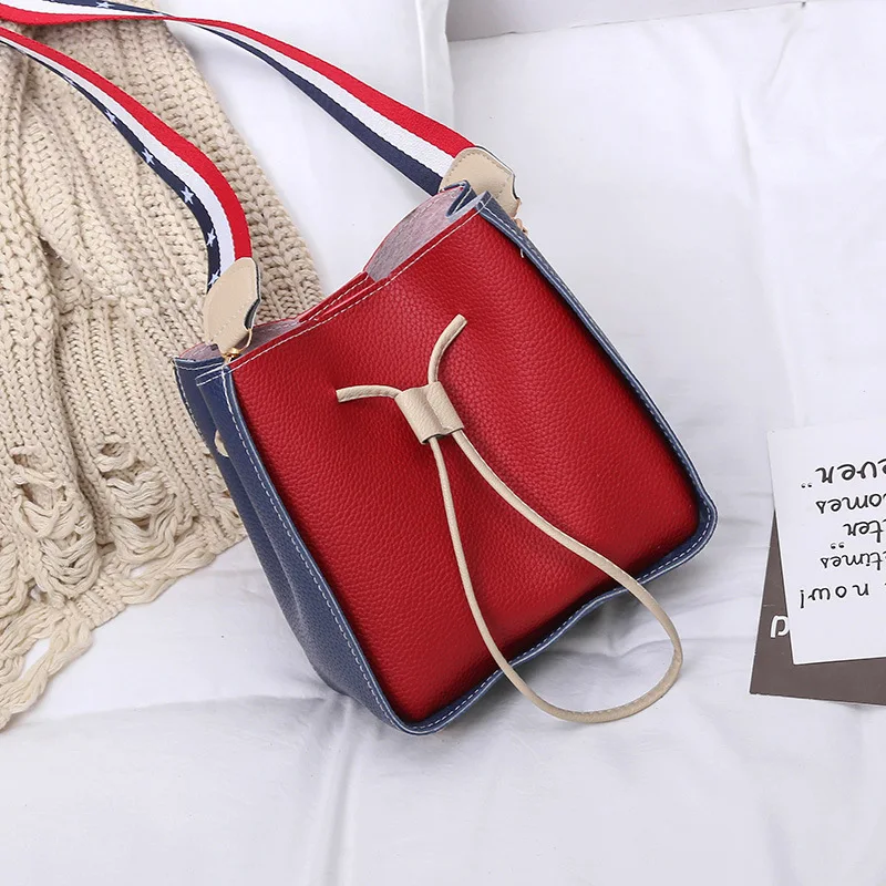 2017 Spring And Summer New Style Fashion Retro WOMEN'S Bag Different Size Bags Wide-Strap Ribbon Drawstring Bucket Bag Shoulder 
2017 Spring And Summer New Style Fashion Retro WOMEN'S Bag Different Size Bags Wide-Strap Ribbon Drawstring Bucket Bag Shoulder