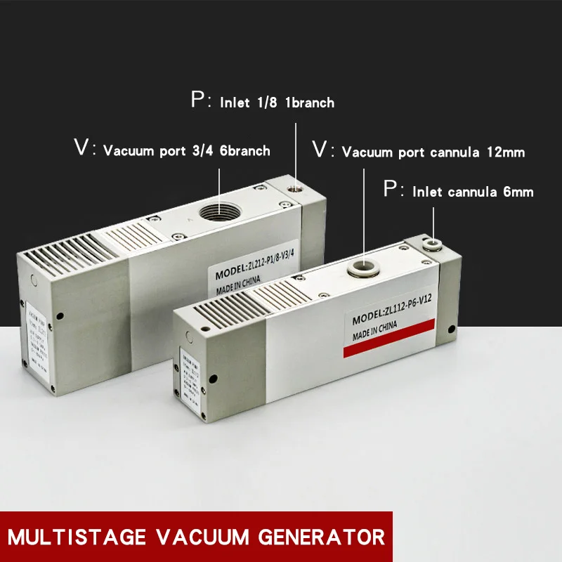 ZL Multi-stage vacuum generator ZL112 pneumatic high flow large suction negative pressure generator ZL212 pneumatic vacuum pump 
ZL Multi-stage vacuum generator ZL112 pneumatic high flow large suction negative pressure generator ZL212 pneumatic vacuum pump