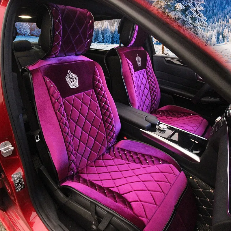 Fashion-Stud-Rhinestone-Plush-Fur-Car-Seat-Covers-Universal-Winter-Bling-Crystal-Crown-Auto-Seat-Cushion-8