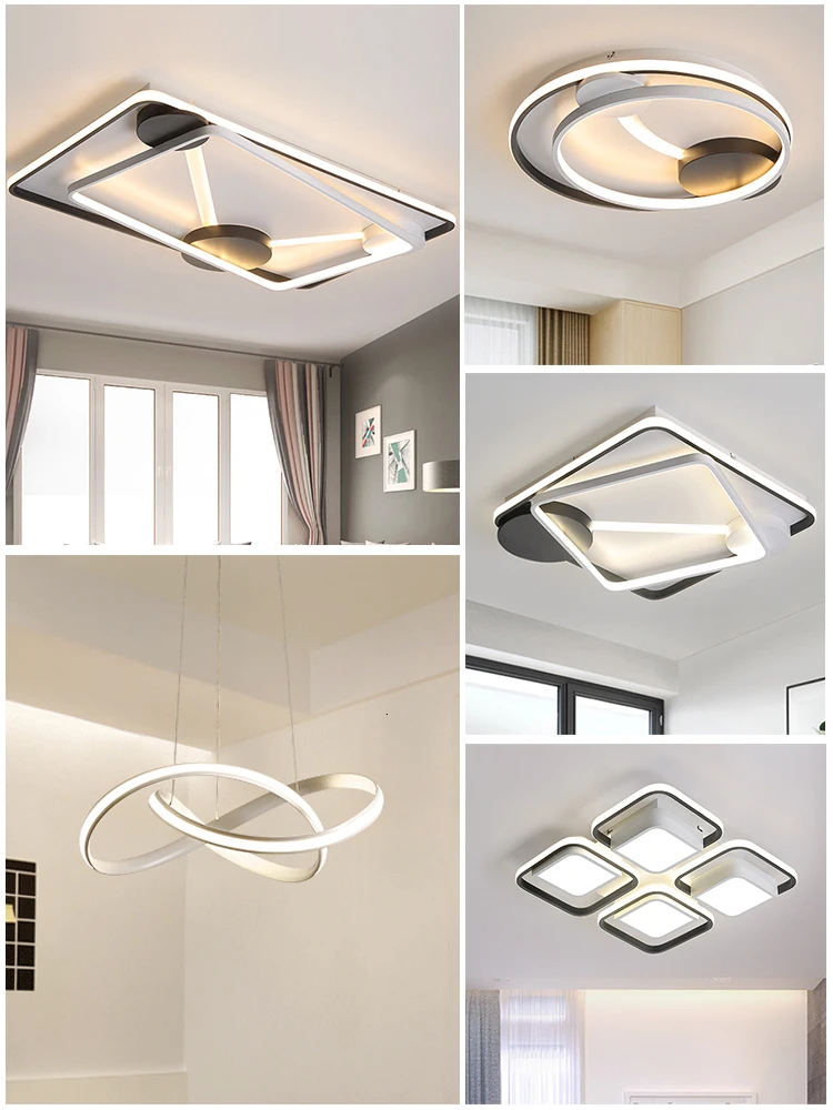Modern LED Ceiling Light Fixtures For Living Room Bedroom Home Lighting With Remote Control Dimmable Black White Lamp Lustre
Modern LED Ceiling Light Fixtures For Living Room Bedroom Home Lighting With Remote Control Dimmable Black White Lamp Lustre