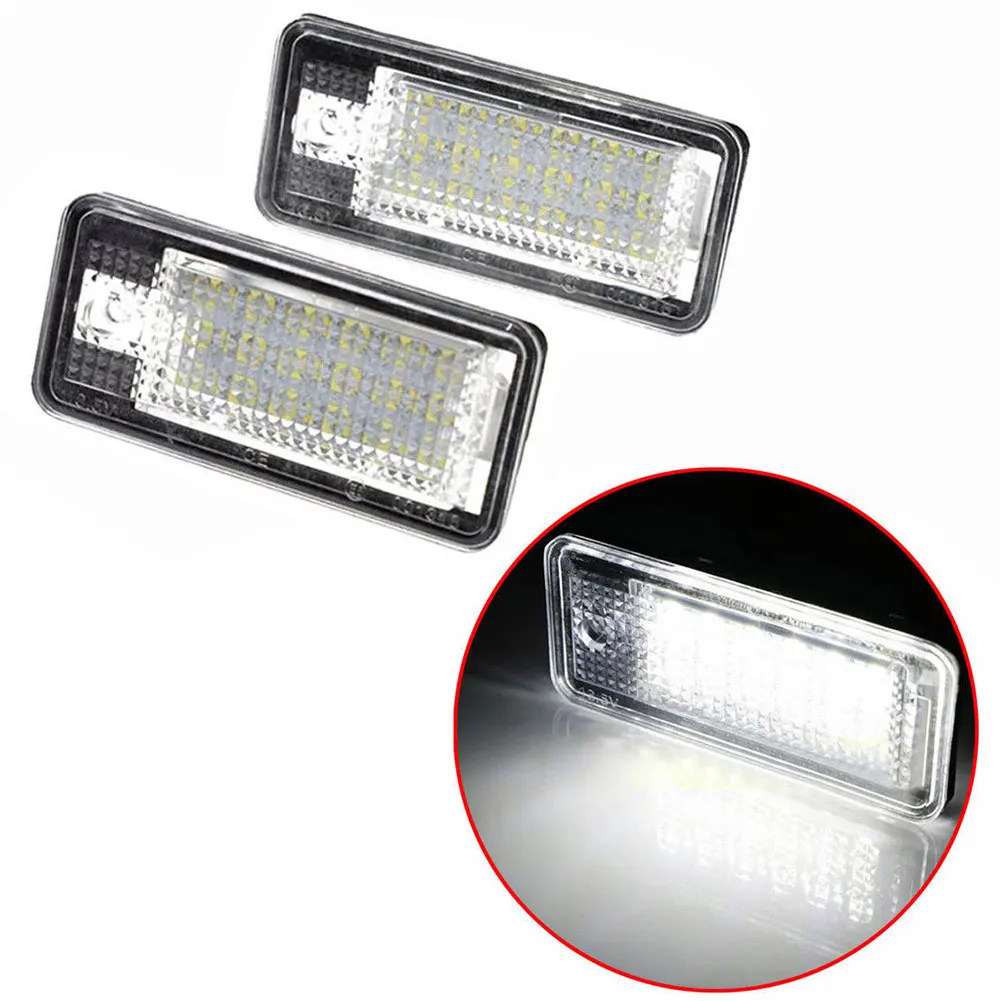 Universal 2PCS Error Free Car LED License Plate Light 18pcs SMD LED White Light Lamp Signal Lamp Audi A3 A4 S4 B6 B7 A6 A8 Q7
Universal 2PCS Error Free Car LED License Plate Light 18pcs SMD LED White Light Lamp Signal Lamp Audi A3 A4 S4 B6 B7 A6 A8 Q7
