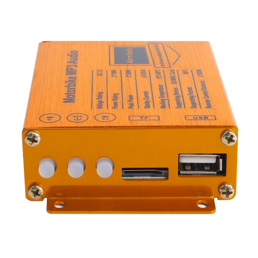 Motorcycle moto MP3 Player Speakers Audio Sound System FM Radio Security Alarm Wireless Remote with USB SD Slot
Motorcycle moto MP3 Player Speakers Audio Sound System FM Radio Security Alarm Wireless Remote with USB SD Slot