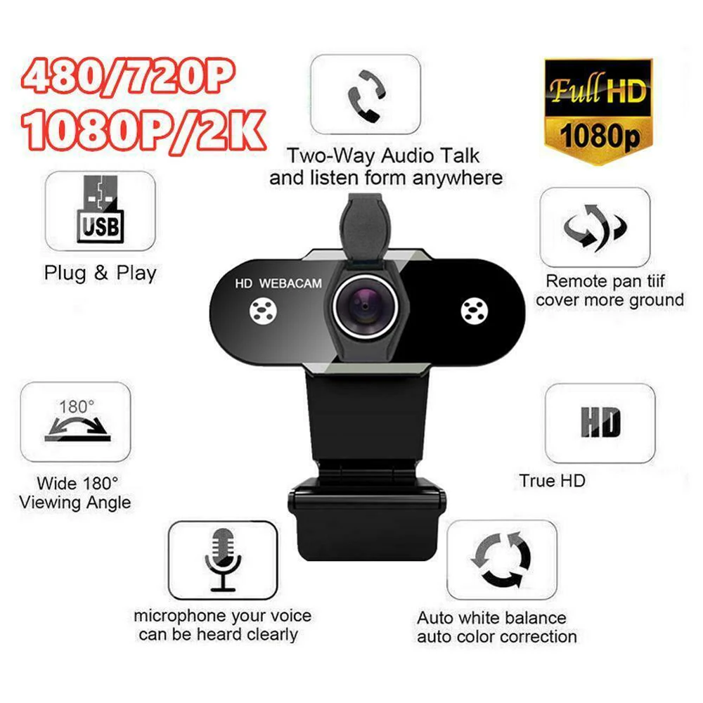 HD 1080P Webcam 2K Computer PC Web Camera with Microphone for Live Broadcast Video Calling Conference Work camera web for pc
HD 1080P Webcam 2K Computer PC Web Camera with Microphone for Live Broadcast Video Calling Conference Work camera web for pc