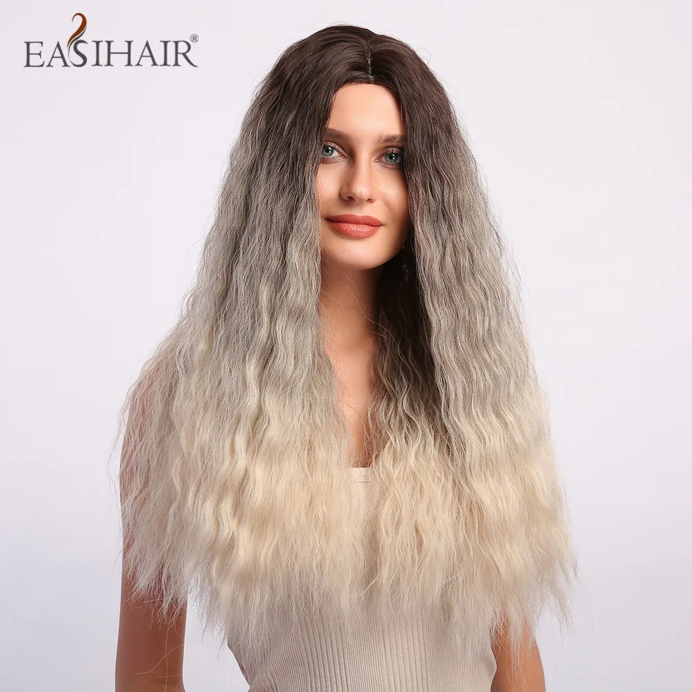 EASIHAIR Long Ombre Brown Blonde Women Natural Hair Wigs Deep Wave Synthetic Hairline Part Lace Wigs Heat Resistant Cosplay Wig
EASIHAIR Long Ombre Brown Blonde Women Natural Hair Wigs Deep Wave Synthetic Hairline Part Lace Wigs Heat Resistant Cosplay Wig