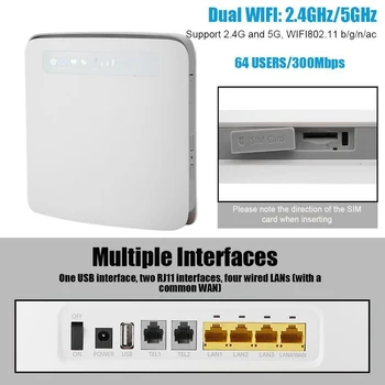 300Mbps 4G LTE CAT6 E5186-22a Wireless Router 3G/4G To Dual Band WIFi CPE Stable Connection & Fast Download Speed
300Mbps 4G LTE CAT6 E5186-22a Wireless Router 3G/4G To Dual Band WIFi CPE Stable Connection & Fast Download Speed