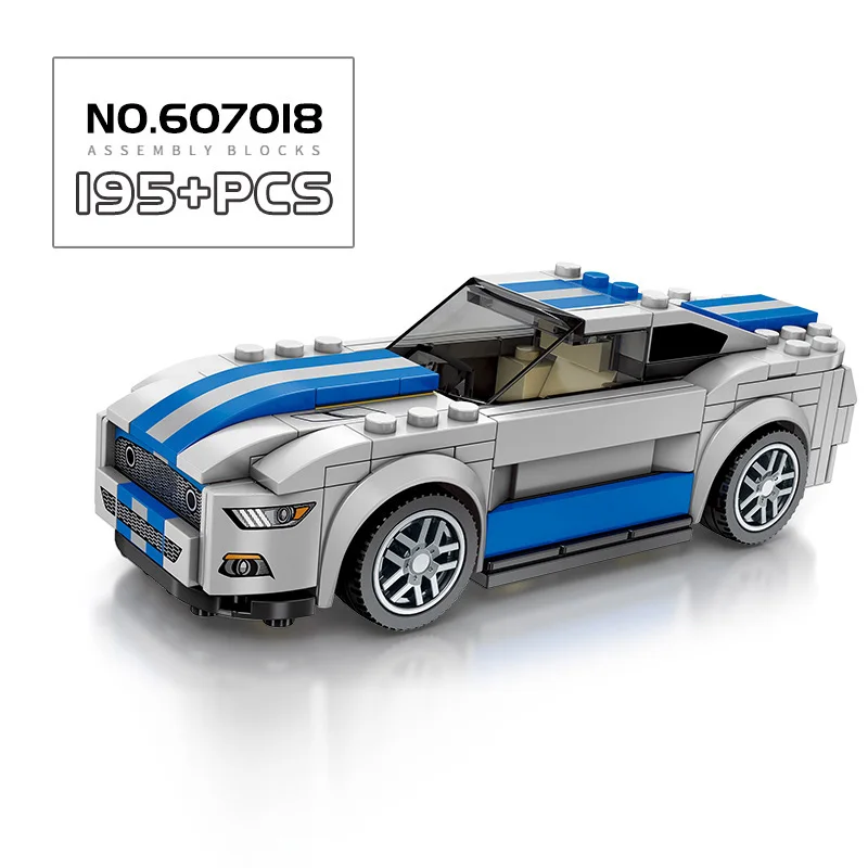 Sembo Speed Champions Technic City Vehicles Super Racers Sports Racing Car Model Building Blocks Toys For Kids