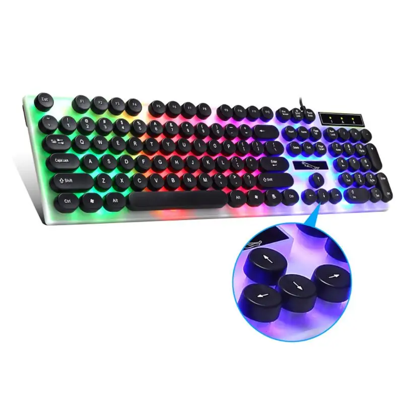 RGB Mechanical Gaming Keyboard LED Backlit Round Keycaps Optical Mechanical Keyboard for Computer PC Laptop
RGB Mechanical Gaming Keyboard LED Backlit Round Keycaps Optical Mechanical Keyboard for Computer PC Laptop