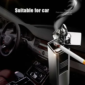 Usb Recharging Lighter Smokeless Cigarette Portable Keychain Lighter with Ashtray for Car Electric Lighters Creative Men Smoking
Usb Recharging Lighter Smokeless Cigarette Portable Keychain Lighter with Ashtray for Car Electric Lighters Creative Men Smoking