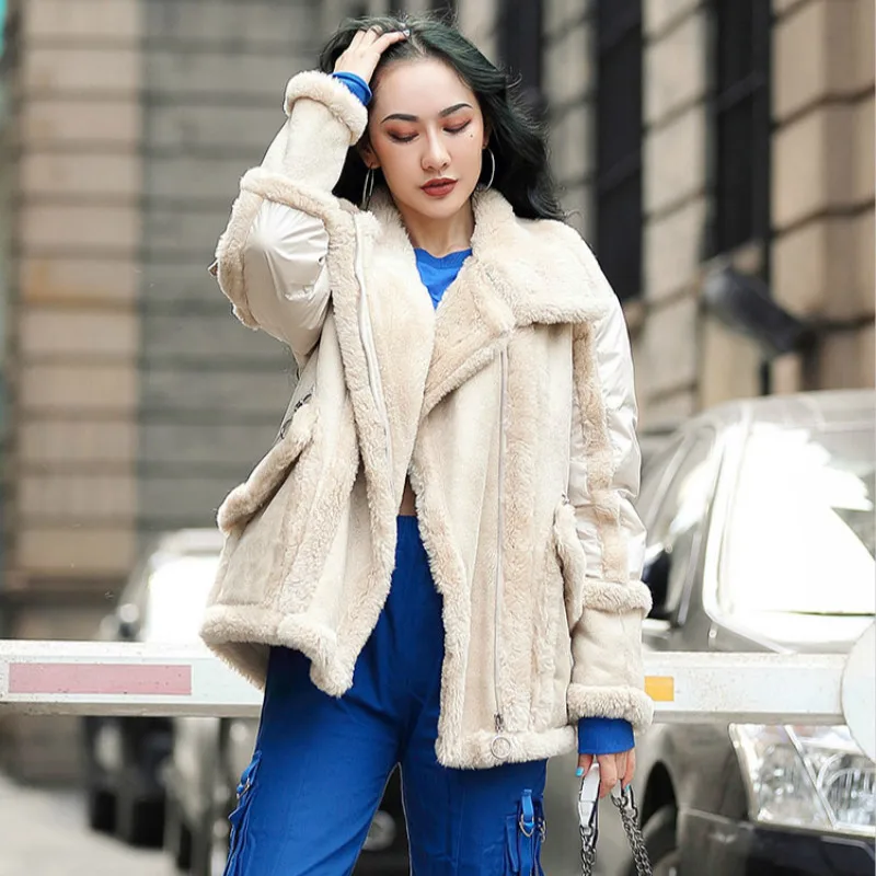 Real Fur Coat 100% Wool Jacket Autumn Winter Coat Women Clothes 2020 Sheep Shearing Korean Spliced Duck Down Coat Women YY1813
Real Fur Coat 100% Wool Jacket Autumn Winter Coat Women Clothes 2020 Sheep Shearing Korean Spliced Duck Down Coat Women YY1813