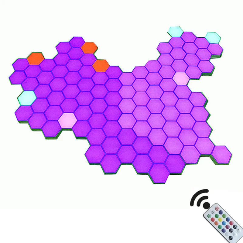 Remote Art Creative Colorful Night Light Quantum Light Running lamp Modular Hexagonal LED Color changing Lighting Indoor lamp
Remote Art Creative Colorful Night Light Quantum Light Running lamp Modular Hexagonal LED Color changing Lighting Indoor lamp