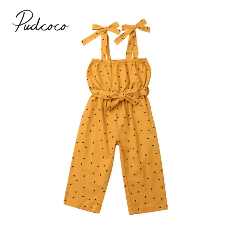 2019 Baby Summer Clothing Kids Baby Girl Clothes Sleeveless Sling Dots Romper Jumpsuit Sash Outfit Bowknot Spaghetti Sunsuit
2019 Baby Summer Clothing Kids Baby Girl Clothes Sleeveless Sling Dots Romper Jumpsuit Sash Outfit Bowknot Spaghetti Sunsuit