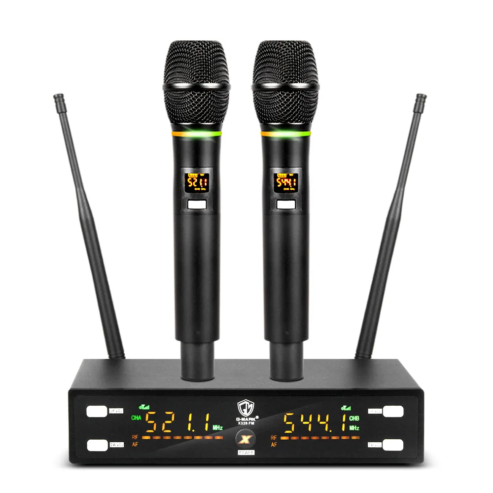 Беспроводной микрофон G-MARK X320FM UHF, профессиональный ручной динамический микрофон для караоке с регулируемой частотой, металлический корпус, 80 м, чистый звук
Беспроводной микрофон G-MARK X320FM UHF, профессиональный ручной динамический микрофон для караоке с регулируемой частотой, металлический корпус, 80 м, чистый звук