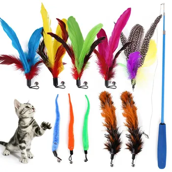 Pet Toy Set Interactive Cat Playing Sticks Feather with Replace Head Fishing Rod Shaped Cat Tracing Toys Supplies
Pet Toy Set Interactive Cat Playing Sticks Feather with Replace Head Fishing Rod Shaped Cat Tracing Toys Supplies