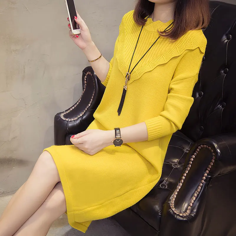 Medium-length super-hot sweater women's loose 2019 new autumn dress Korean versionautumn gentle wind knitted sweater-0940
Medium-length super-hot sweater women's loose 2019 new autumn dress Korean versionautumn gentle wind knitted sweater-0940