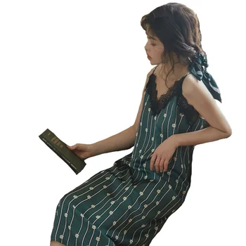 2020 Ins Women's Sexy Lingerie Silk Nightgown Summer Dress Lace Night Dress Sleepwear Girls Nightie Satin Homewear Nightwear
2020 Ins Women's Sexy Lingerie Silk Nightgown Summer Dress Lace Night Dress Sleepwear Girls Nightie Satin Homewear Nightwear
