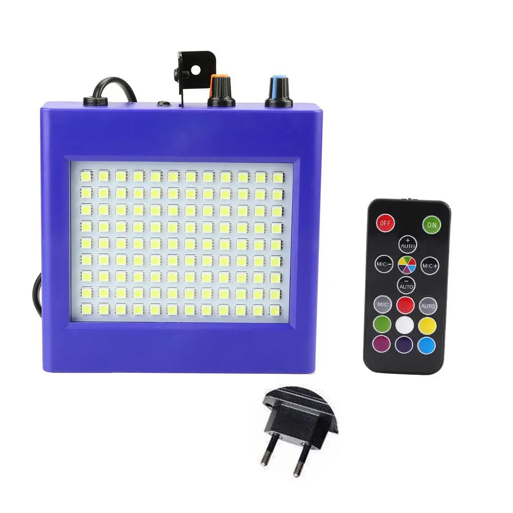 ICOCO 25W LED Stage Lights 108 Patch Strobe Mini Sound Control Lighting Special Effects Flash Lamp for Bar KTV Ballroom | Лампы и