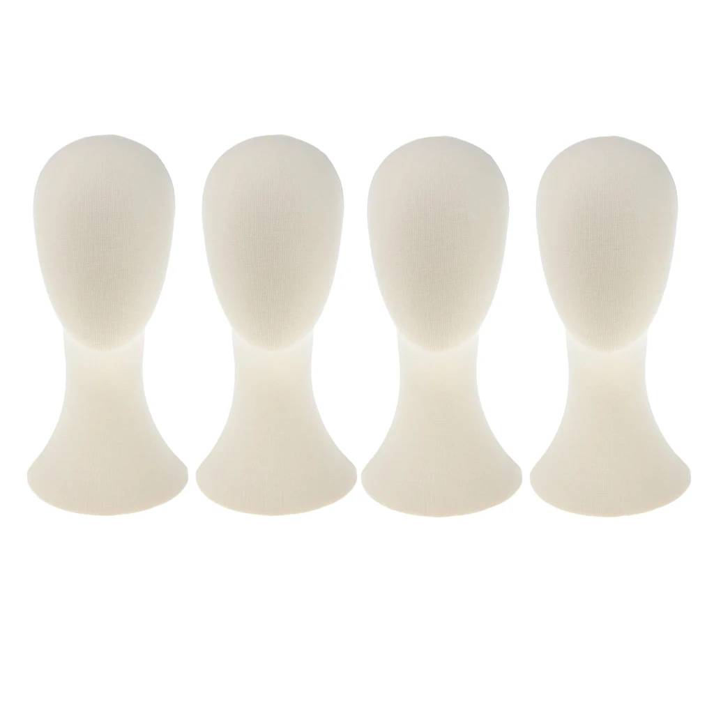 4pcs 21Inch Canvas Block Wigs Making Mannequin Head Hat Caps Mask Display Model 4pcs 21Inch Canvas Block Wigs Making Mannequin Head Hat Caps Mask Display Model