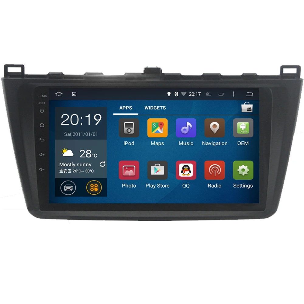 Автомобильный радиоприемник 2DIN Android 10 9 дюймов для Mazda 6 Ruiyi 2008 2009 2010 2011 2012 Wi-Fi GPS DVD