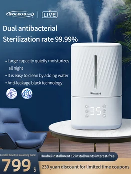 Multi-sterilization smart humidifier with water timing cooling/ warm air processor with humidity adjustment large-capacity home
Multi-sterilization smart humidifier with water timing cooling/ warm air processor with humidity adjustment large-capacity home