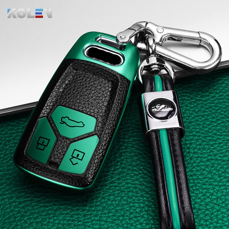Leather+TPU Car Remote Key Cover Case Fob Shell For Audi A4 B9 Q5 Q7 S5 S7 TT TTS 8S 2016 2017 Accessories Smart Key Holder Bag
Leather+TPU Car Remote Key Cover Case Fob Shell For Audi A4 B9 Q5 Q7 S5 S7 TT TTS 8S 2016 2017 Accessories Smart Key Holder Bag