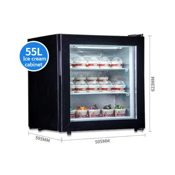 55L 220V Mini Vertical Freezer Display Cabinet Small Household Refrigerator Commercial Glass Haagen-Dazs Ice Cream Freezer 
55L 220V Mini Vertical Freezer Display Cabinet Small Household Refrigerator Commercial Glass Haagen-Dazs Ice Cream Freezer