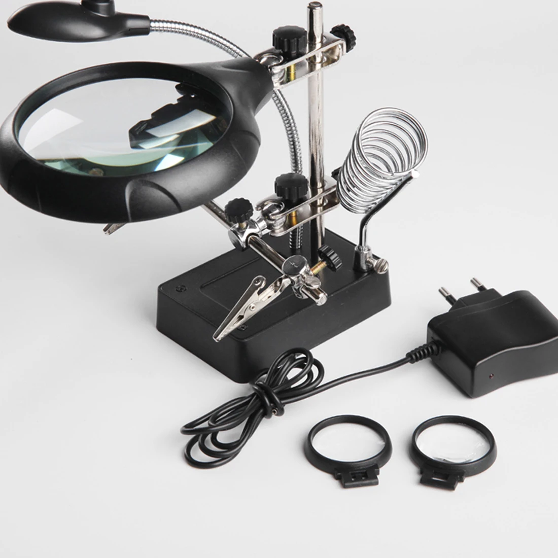 Welding Magnifying Glass with LED Light 3.5X-12X lens Desktop Magnifier Auxiliary Clip Loupe Third Hand Soldering Repair Tool
Welding Magnifying Glass with LED Light 3.5X-12X lens Desktop Magnifier Auxiliary Clip Loupe Third Hand Soldering Repair Tool