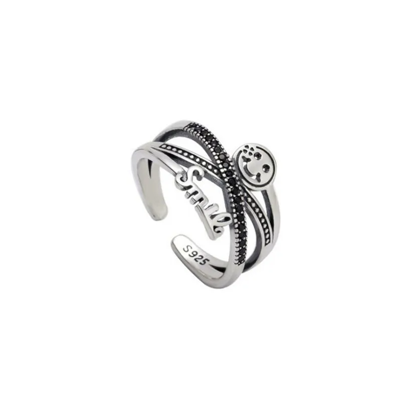 925 sterling silver ring Open the index finger is adjustable Smiling girl heart Set auger Women's fashion jewelry
925 sterling silver ring Open the index finger is adjustable Smiling girl heart Set auger Women's fashion jewelry