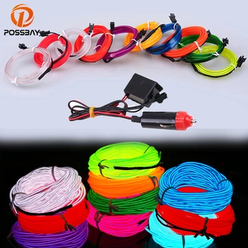 POSSBAY 2M DIY Decoration 12V Auto Car Interior LED EL Wire Rope Tube Neon Atmosphere Light Luces Line 10 Colors + 12V Inverter
POSSBAY 2M DIY Decoration 12V Auto Car Interior LED EL Wire Rope Tube Neon Atmosphere Light Luces Line 10 Colors + 12V Inverter