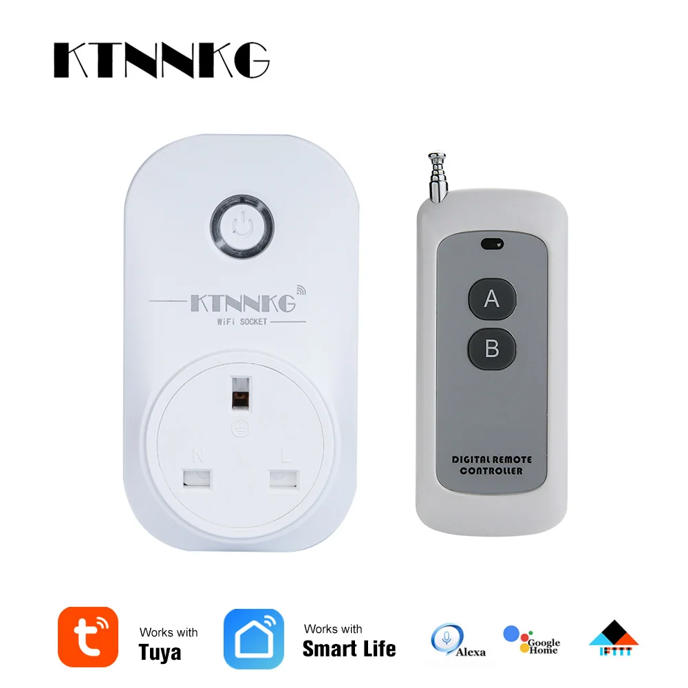 UK TUYA Smart Life with 433Mhz 85-265V WiFi Socket Module, Remote Control, Voice Control, Work with Google Home Echo Alexa IFTTT
UK TUYA Smart Life with 433Mhz 85-265V WiFi Socket Module, Remote Control, Voice Control, Work with Google Home Echo Alexa IFTTT