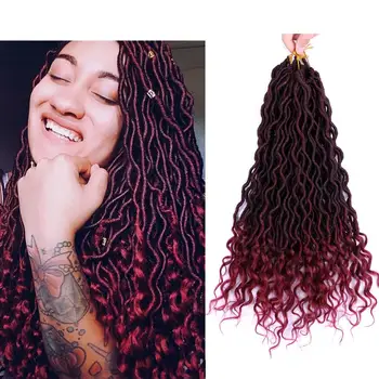 DAIRESS Faux Locs Crochet Braids With Curly Ends Braiding Hair Dreadlock Extensions 18" 24 Roots Faux Locs Crochet Hair
DAIRESS Faux Locs Crochet Braids With Curly Ends Braiding Hair Dreadlock Extensions 18" 24 Roots Faux Locs Crochet Hair