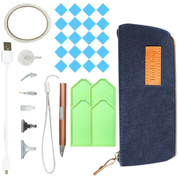 5D Diamond Painting Drill Pen with Light Point Drill Pen Diamond Painting Tools with Bag for Nail DIY Arts Crafts Kits
5D Diamond Painting Drill Pen with Light Point Drill Pen Diamond Painting Tools with Bag for Nail DIY Arts Crafts Kits