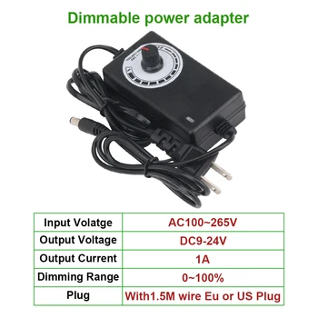 DC9-24V 1A Lighting Transformers Dimmable Power Adapter for LED STRIP LIGHT AC100-265V LED Driver no additional dimmers needed
DC9-24V 1A Lighting Transformers Dimmable Power Adapter for LED STRIP LIGHT AC100-265V LED Driver no additional dimmers needed