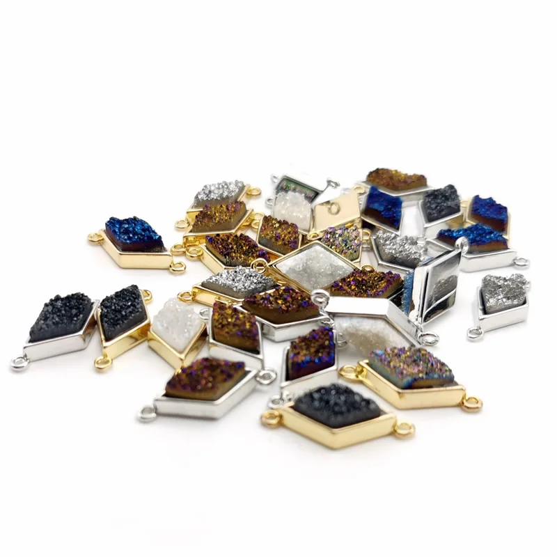 Natural Stone slice quadrilateral 9X18MM Agat Pendants Double hole connector for Jewelry Making DIY Necklaces Accessories 1pcs
Natural Stone slice quadrilateral 9X18MM Agat Pendants Double hole connector for Jewelry Making DIY Necklaces Accessories 1pcs
