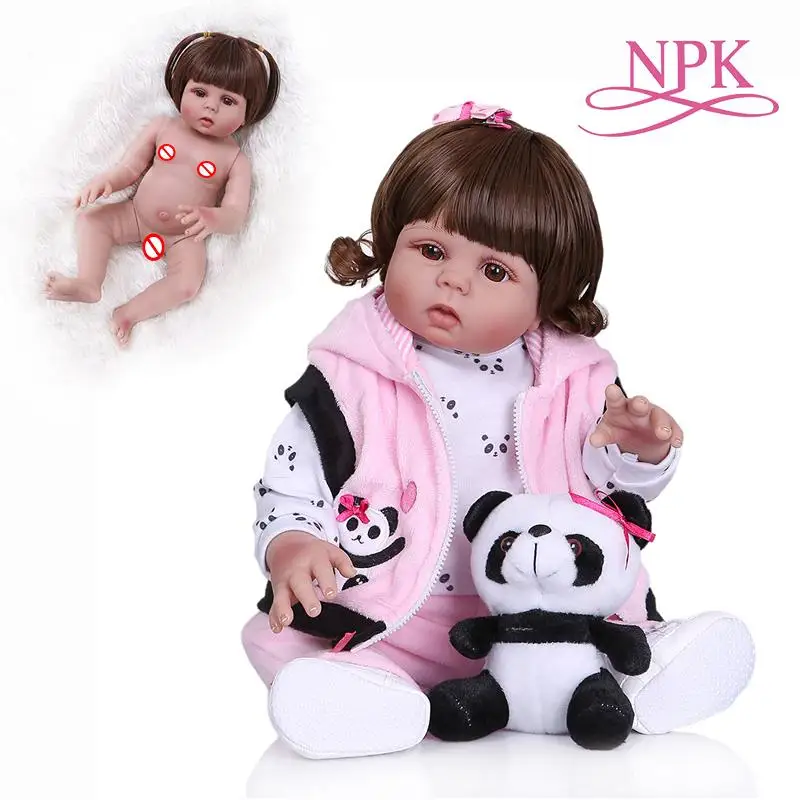 NPK 48CM newborn baby doll reborn toddler doll baby girl in panda dress full body soft silicone can bath Anatomically Correct
NPK 48CM newborn baby doll reborn toddler doll baby girl in panda dress full body soft silicone can bath Anatomically Correct