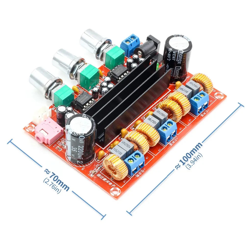 Free shipping New Amplifier Board TPA3116D2 50Wx2+100W 2.1 Channel Digital Subwoofer Power 12~24V
Free shipping New Amplifier Board TPA3116D2 50Wx2+100W 2.1 Channel Digital Subwoofer Power 12~24V