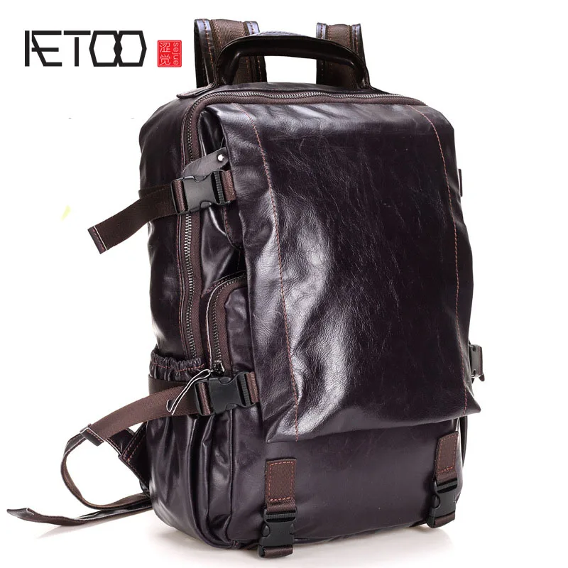 BJYL Men 's Shoulder Bag Computer Backpack Leather Business Travel Bag Head Cushion Casual Student Bag 
BJYL Men 's Shoulder Bag Computer Backpack Leather Business Travel Bag Head Cushion Casual Student Bag