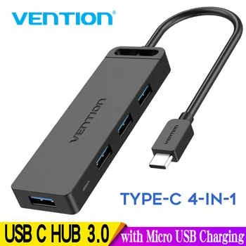 Vention USB C HUB 3.1 Type C to USB 3.0 Adapter Multi USB with Micro USB Charging Port for Xiaomi MacBook Huawei OTG Type C HUB
Vention USB C HUB 3.1 Type C to USB 3.0 Adapter Multi USB with Micro USB Charging Port for Xiaomi MacBook Huawei OTG Type C HUB