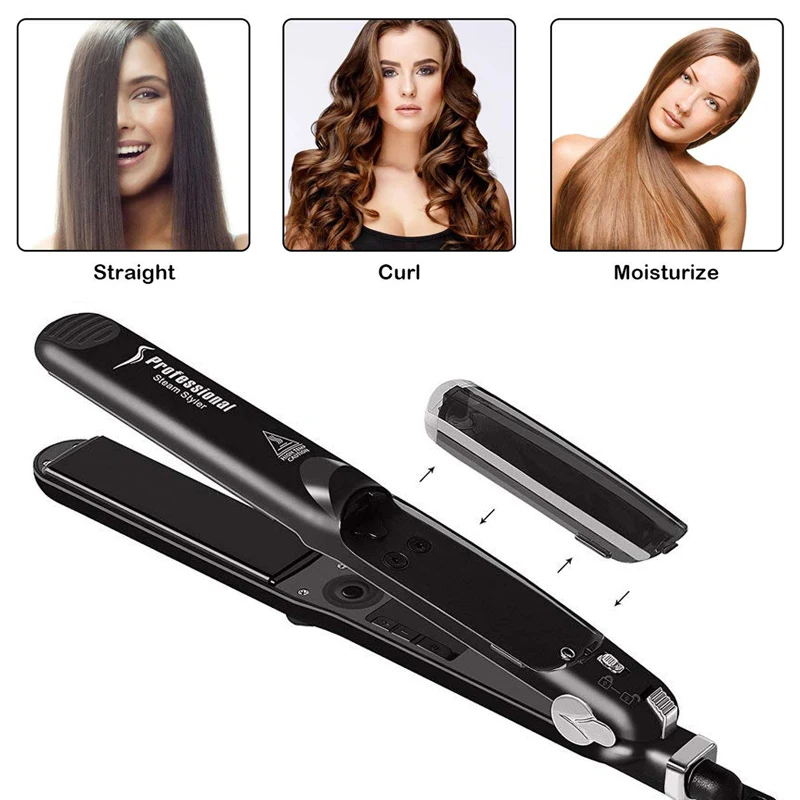 Hair Curler Straightening Irons Steam Hair Straightener Ceramics Stylist Fashion Beauty Major Flat Iron Salon Straighten
Hair Curler Straightening Irons Steam Hair Straightener Ceramics Stylist Fashion Beauty Major Flat Iron Salon Straighten