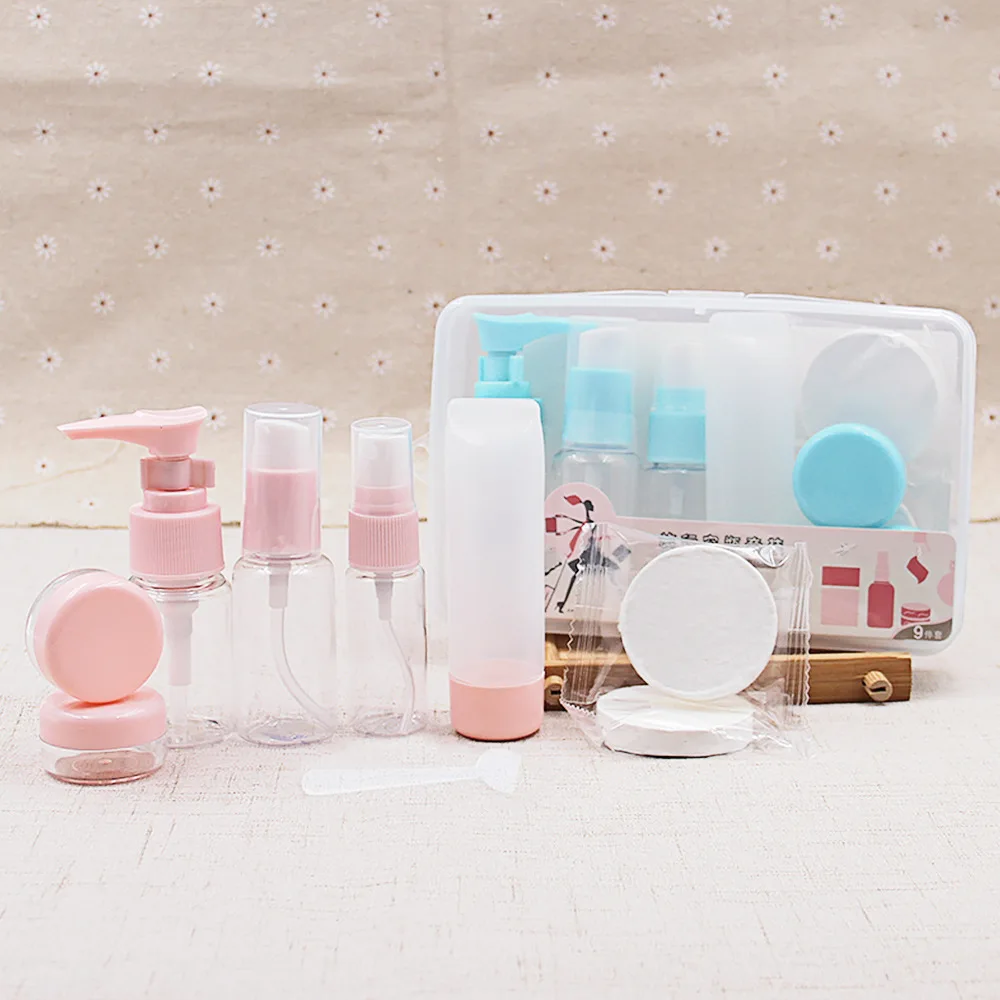 9pc/ Set Portable Spray Refillable Bottles Kit Plastic Face Cream Lotion Makeup Container Home Travel Empty Spray Refill Bottles
9pc/ Set Portable Spray Refillable Bottles Kit Plastic Face Cream Lotion Makeup Container Home Travel Empty Spray Refill Bottles