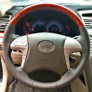Auto Steering Covers Hand sewing Cowhide Mahogany texture braid Steering Half Cover set For Toyota Highlander Camry Accessories
Auto Steering Covers Hand sewing Cowhide Mahogany texture braid Steering Half Cover set For Toyota Highlander Camry Accessories