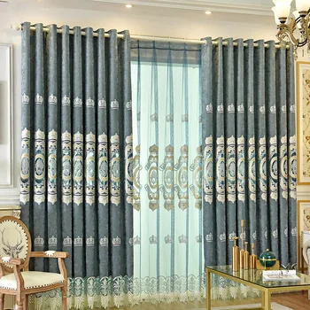 European-style Luxury Embroidered Semi-shade Curtains for Living Dining Room Bedroom.
European-style Luxury Embroidered Semi-shade Curtains for Living Dining Room Bedroom.