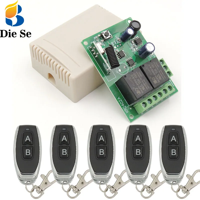 433MHz Universal Wireless Remote Control DC 24V 2CH rf Relay Receiver and Transmitter for Universal Garage door and gate Control
433MHz Universal Wireless Remote Control DC 24V 2CH rf Relay Receiver and Transmitter for Universal Garage door and gate Control