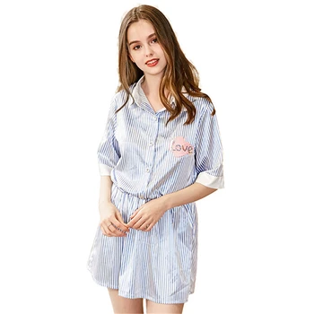 Sexy Nightgown Lady's Nightdress Summer LOVE Shirt Female Elegant Nightwear Home Wear Half Sleeve пижама new 2020 
Sexy Nightgown Lady's Nightdress Summer LOVE Shirt Female Elegant Nightwear Home Wear Half Sleeve пижама new 2020